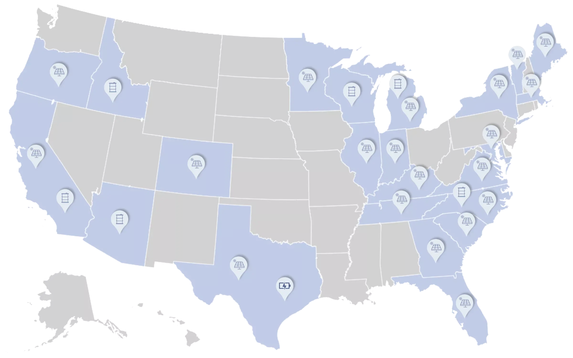 Palmetto Energy Capital Financed projects map